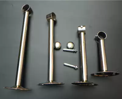 Balcony stainless steel drying rod accessories Drying rack hanging seat Wall top fixed boom ring 25mm32MM thick medium pass