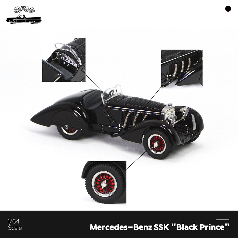 Gfcc Mercedes-Benz Black Prince 1:64 Alloy Car Model Mercedes-Benz Ssk 1930 Hec