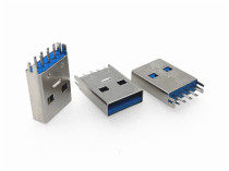 USB 3 0 vertical splint AM 180 degree splint 3 0USB socket male seat blue glue USB socket