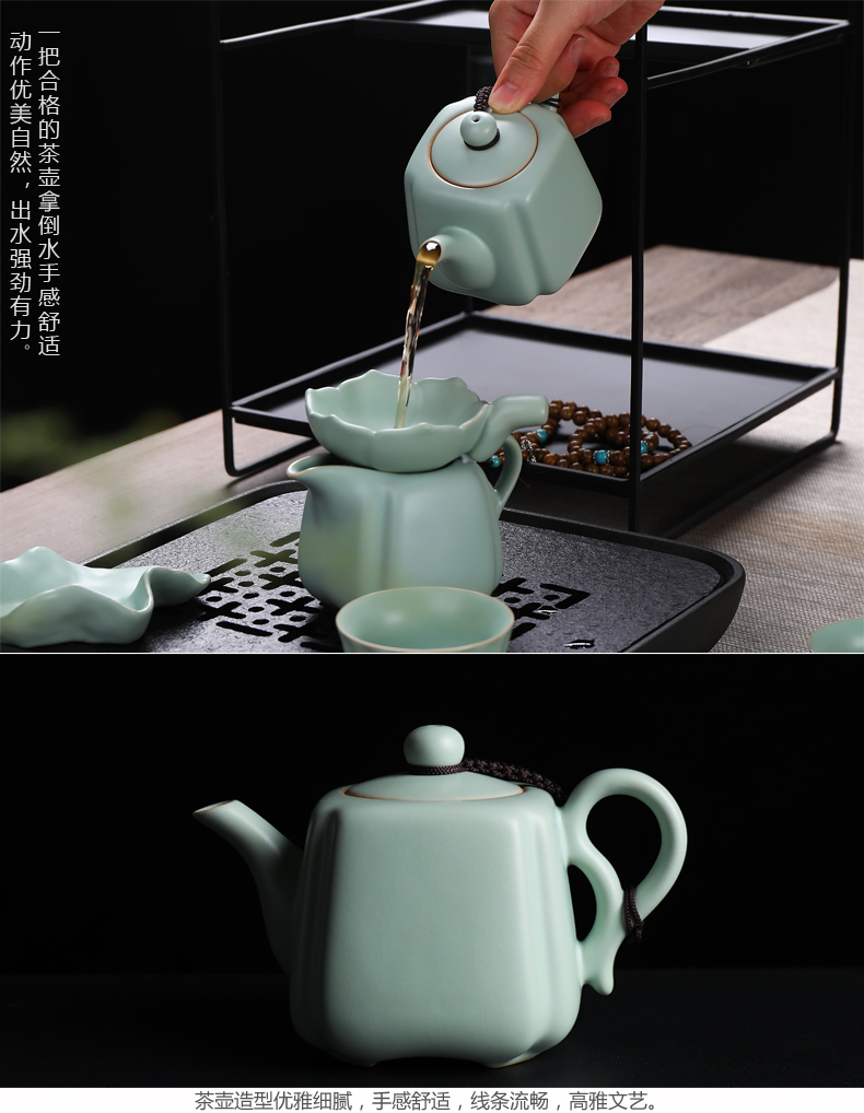 Friends is a complete set of kung fu tea set suits for your up household utensils of pottery and porcelain porcelain teapot tea sea tea wash to black tea