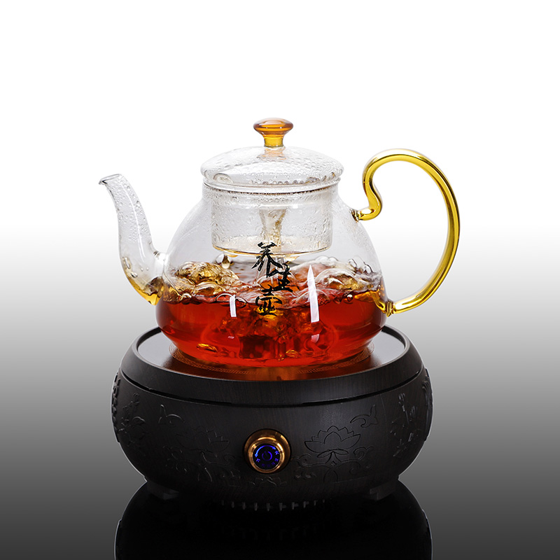Friends is a complete set of heat - resistant glass tea set electric TaoLu boiled tea stove cooking household scented tea pu - erh tea with the teapot