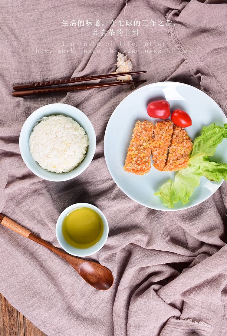 Friends are celadon combination suit dishes suit Japanese household ceramics tableware 0 glass plate the rice bowls