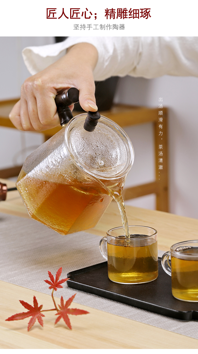 Friend is heat - resistant glass boiled tea machine electricity TaoLu household kung fu tea set of a complete set of large tea pu - erh tea with the teapot