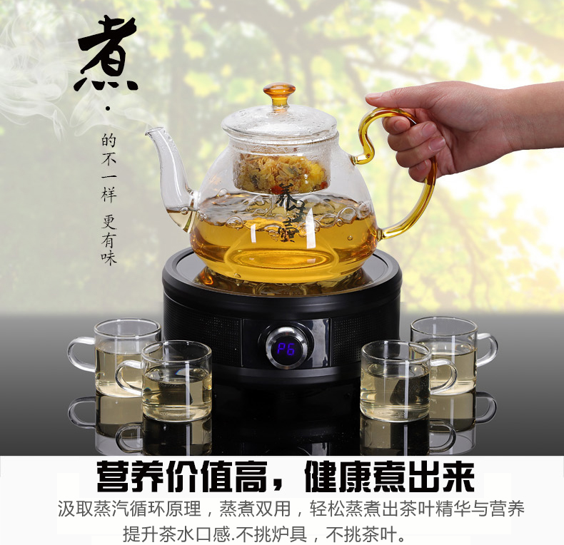 Friend is heat - resistant glass tea set electric TaoLu cooking tea stove household kettle scented tea pu - erh tea with the teapot