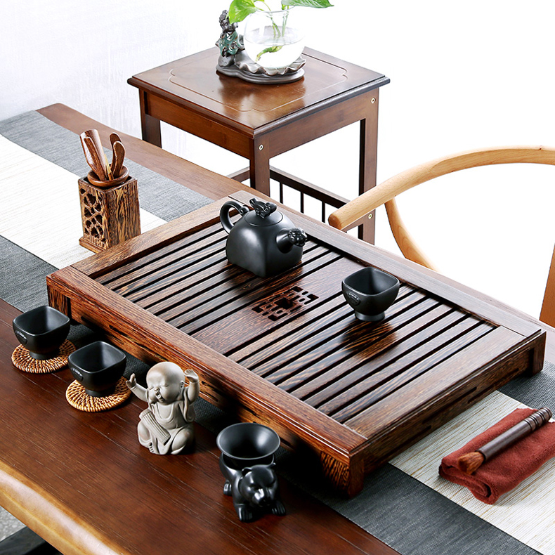 Chicken wings wood tea tray was your up ceramic tea set a complete set of kung fu tea cups solid wood contracted household sea tea table