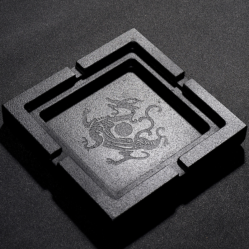 Creative ashtray Stone ashtray Home living room Office coffee table Chinese large personality ashtray customization