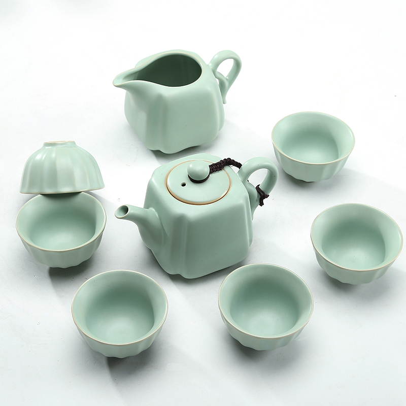 Friend is your up kung fu tea set of a complete set of ceramic tea set suit imitation song dynasty style typeface your up cracked teapot teacup