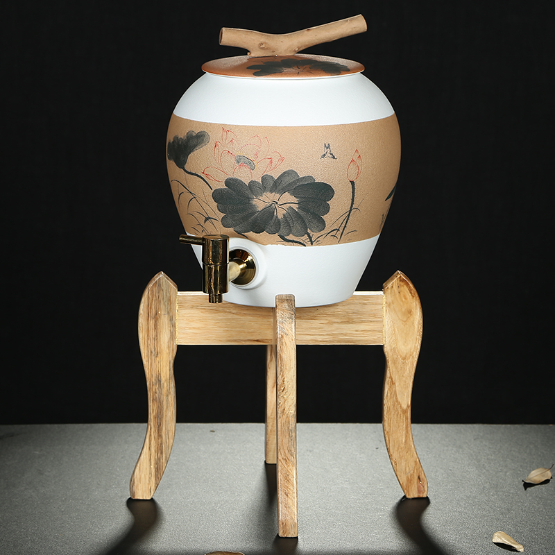 Friend is ceramic water storage tank storage tank kung fu tea accessories with tea, tea drinking water pure bucket five liters