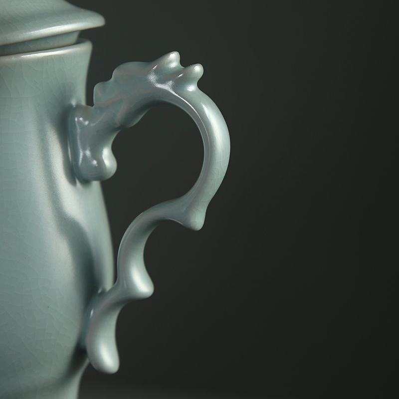 Your up porcelain ceramic cups with cover glass office elegant cup and meeting business people make tea cup ice crack glaze