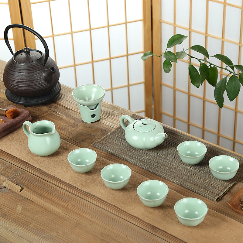 Friends is your up kung fu tea tea set the teapot tea sea, open the slice your porcelain ceramic tea set for