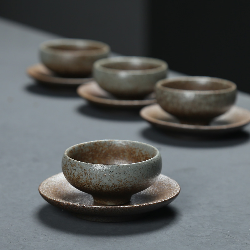 Double anti hot thick ceramic sample tea cup ceramic Japanese kung fu tea tea cups cup insulation cup master CPU