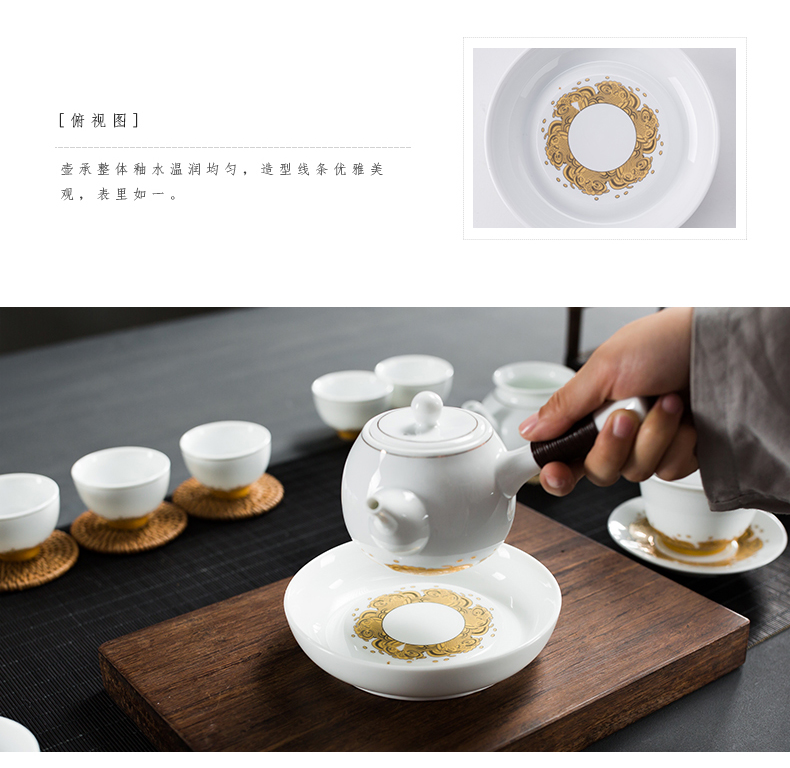 Friend is blue and white porcelain tea set kung fu tea set ceramic teapot tureen side of a complete set of domestic cup suits for