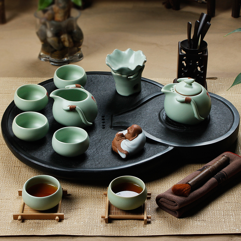 Friends is your up ceramic tea set the whole piece of natural stone, stone tea tray was sharply from the sea of a complete set of drainage type