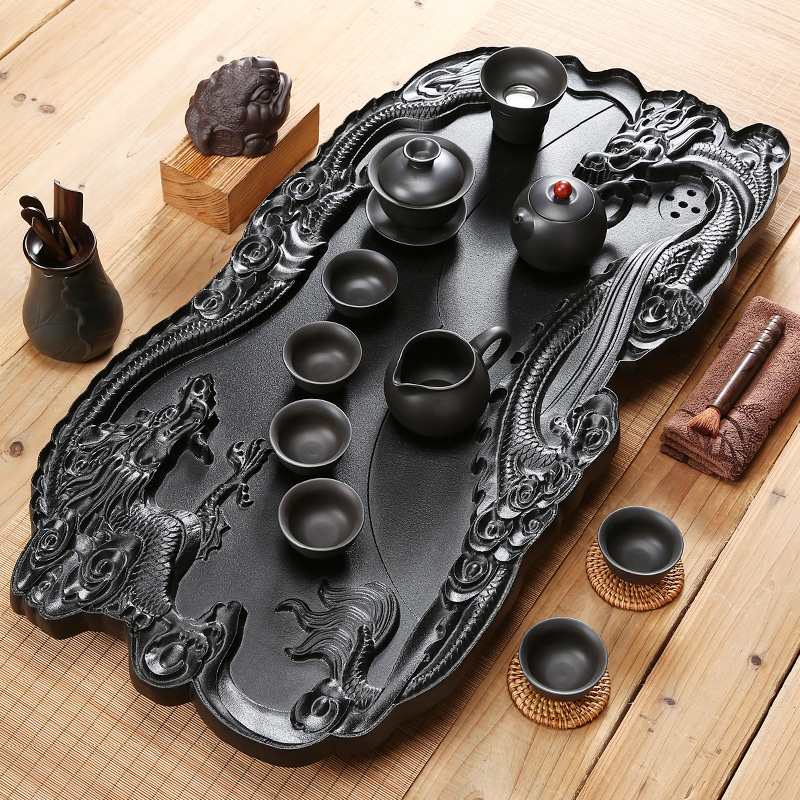 Friend is the whole piece of stone tea tray was sharply tea set violet arenaceous kung fu tea tea big stone drainage type tea tray