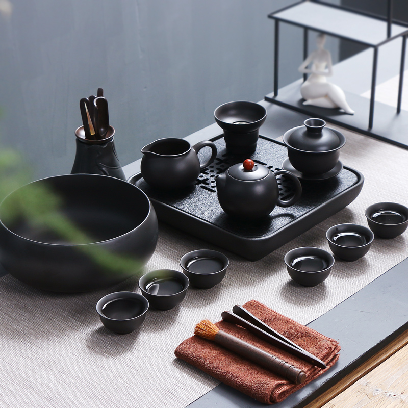 Friends is a complete set of yixing purple sand tea set kung fu tea set are it tea sea purple sand cup tea cups to wash the tea taking