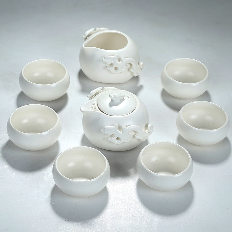 Friends is a complete set of kung fu tea set ceramic up tea teapot teacup tea sea up tenglong