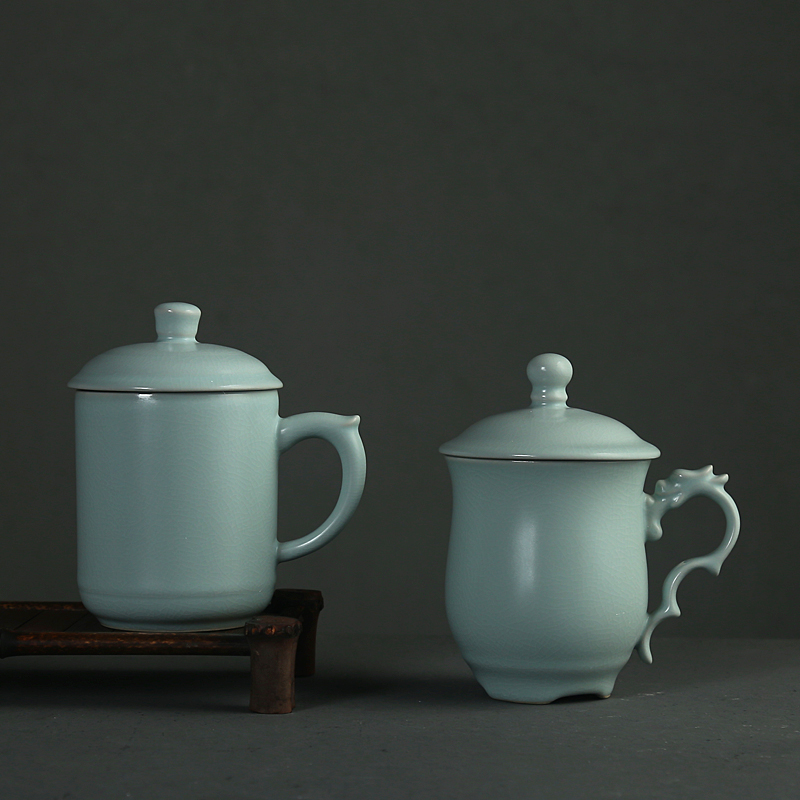 Your up porcelain ceramic cups with cover glass office elegant cup and meeting business people make tea cup ice crack glaze