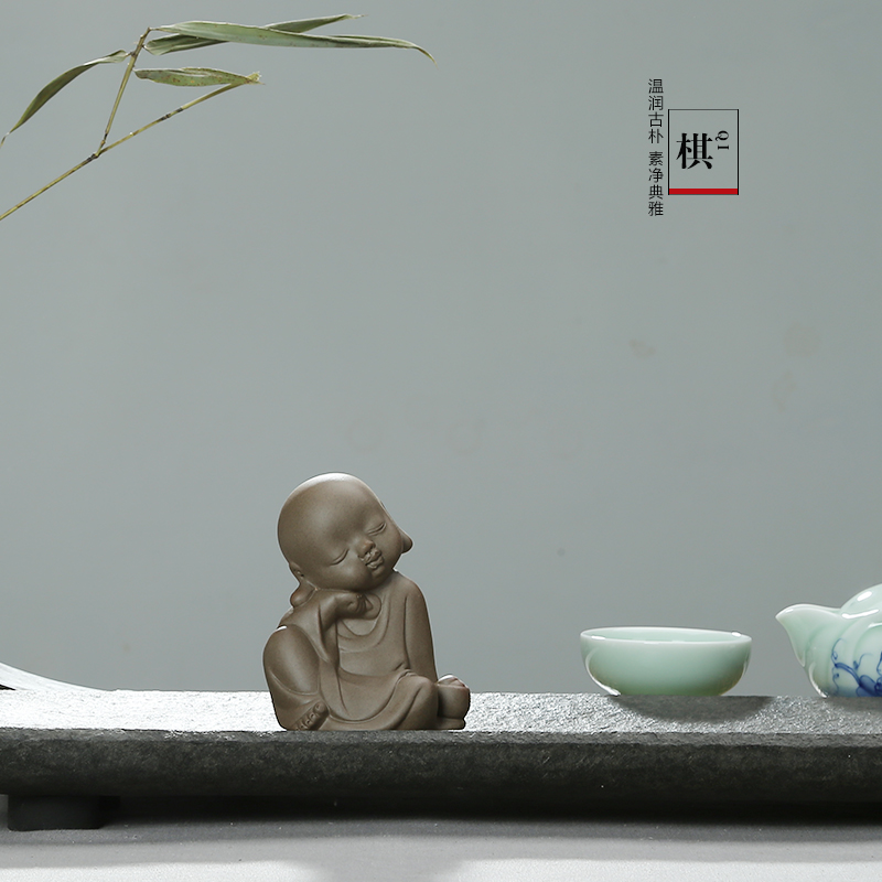 A Friend is violet sand earthenware tea pets play home furnishing articles furnishing articles tea sets accessories tea tea got connected to chassis