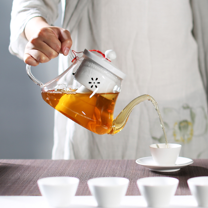 Electric TaoLu heat - resistant glass tea boiling black tea tea machine Electric heating steam make tea tea set automatically the teapot