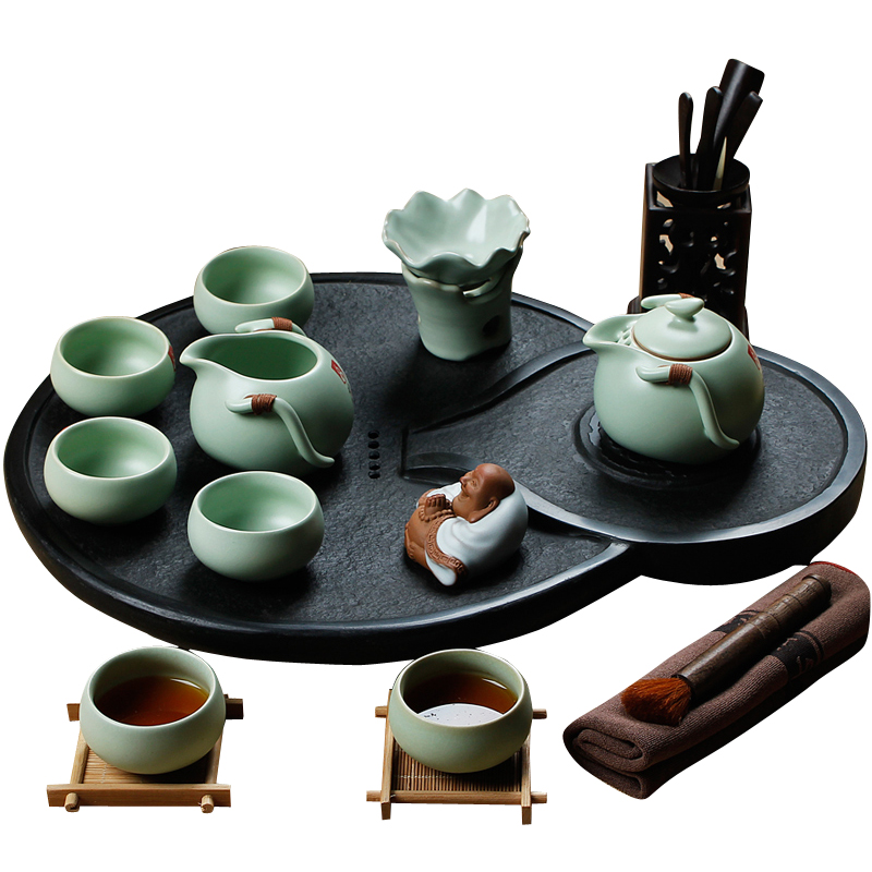 Friends is your up ceramic tea set the whole piece of natural stone, stone tea tray was sharply from the sea of a complete set of drainage type