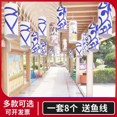 Творческий сине -белый фарфоровый мультипликационный карикатура