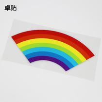 Zhuo stickers rainbow creative stickers scratch cover glass decorative car stickers PH1-009