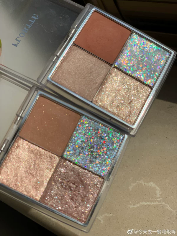 Màu sắc phù hợp với màu hoa Flortte Hoa bốn màu bóng mắt màu đất phù hợp với long lanh long lanh gel sequin lưới màu đỏ - Bóng mắt