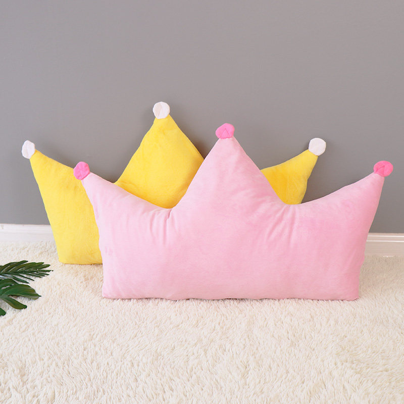 ins wind crown large backrest cushion princess headboard close to pillow removable and soft bag child back cushion cute cuddle