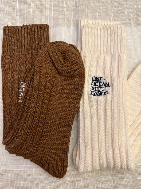 Japanese Order Nana's Home Unisex Pure Cotton Socks, Two Colors Available, Sizes 39-43