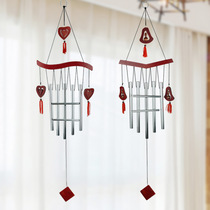 Red Wood Windbell Home Creativity Decoration Garden Doors And Windows Pendant Wind Bells Sending Classmates Friends Birthday Present Living Room