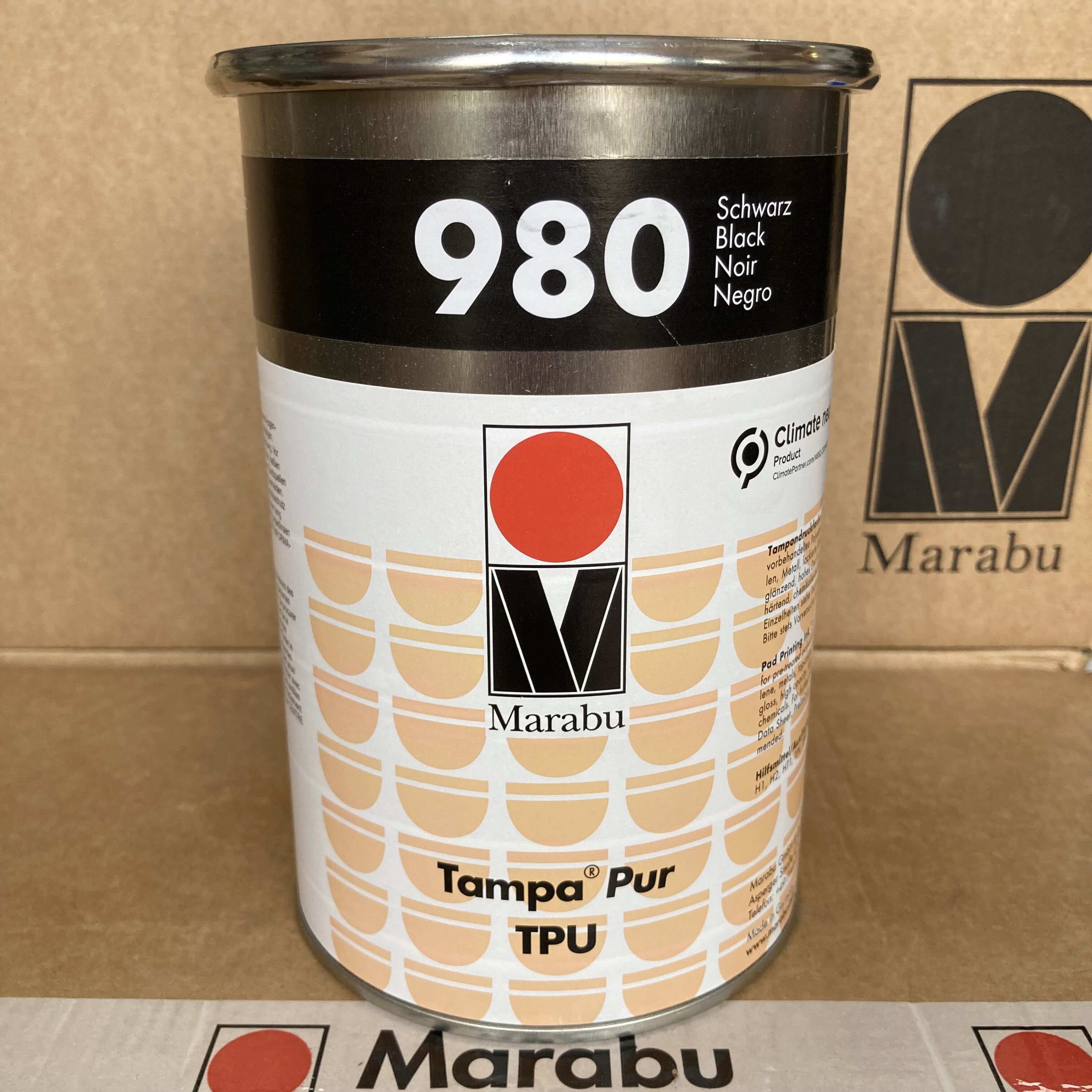 Marabu German Maribu ink TPU 980 black PA PU metal high end printing ink