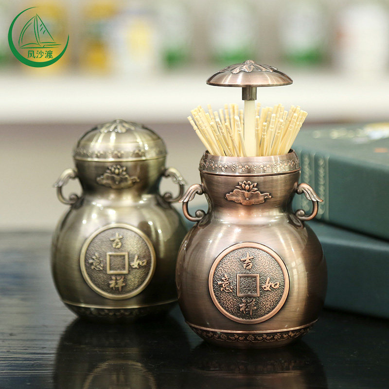 Retro tooth box personalized household creative restaurant tooth tooth tooth tooth tooth tooth toilet automatic pop-up cotton barrel Nordic