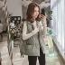 Mùa thu đông 2018 phiên bản Hàn Quốc mới của cổ áo đôi ngực dày dày đoạn ngắn tay áo cotton không tay áo khoác nữ đại học áo vest nữ hàn quốc Áo vest