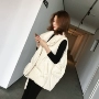 Áo khoác cotton mùa đông 2018 phiên bản Hàn Quốc mới của đại học áo gió trắng dày áo khoác vest nữ áo kiểu nữ đẹp 2021