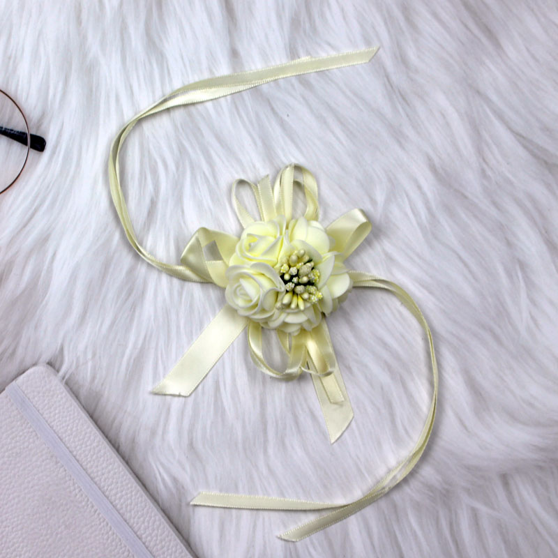 Bridesmaids and sisters group wrist flower wedding super fairy beautiful simple hands all kinds of wedding bows dancing children's hand flowers