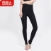 Quần legging Nam Cực cộng với nhung dày của phụ nữ mặc eo cao bước chân quần là mùa thu mỏng và mùa đông mới ấm áp ZA tất đùi Xà cạp