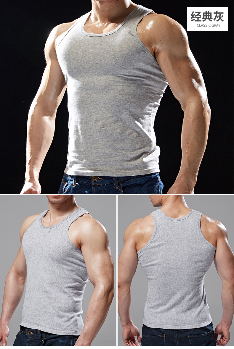 Áo vest nam Nam Cực cotton Kiểu dáng thể thao trẻ trung thoáng khí cản trở mùa hè chạm đáy áo sơ mi nam ZJ áo bra quây
