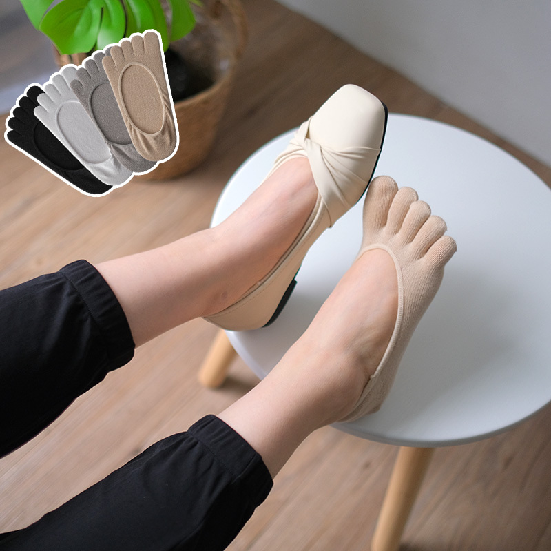 Naita Five-Toe Socks, Pure Cotton, Summer Ultra-Low Cut Invisible Boat Socks, Thin Five-Toe Socks, Anti-Slip Silicone Cotton Women's Socks Naita Five-Toe Socks, Pure Cotton, Summer Ultra-Low Cut Invisible Boat Socks, Thin Five-Toe Socks, Anti-Slip Silicone Cotton Women's Socks