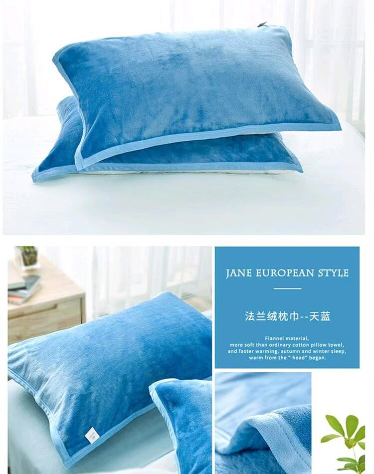 Tinh khiết mềm flannel gối bao gồm thu gối khăn và mùa đông ấm áp san hô nhung gối một cặp hai được nạp khăn - Khăn gối khăn bông gối