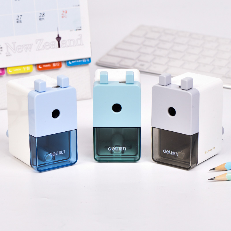 Deli pencil sharpener hand shaking pencil sharpener pencil sharpener children elementary school simple small portable pencil sharpener