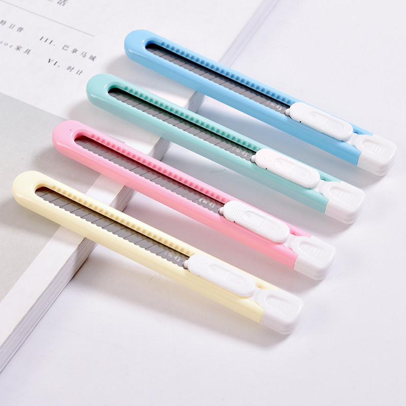 4 set of lily art knife small unpack express unpacking knife small knife student mini cute portable portable hand account knife hand knife cutting paper knife wallpaper sharpener box opener 9mm