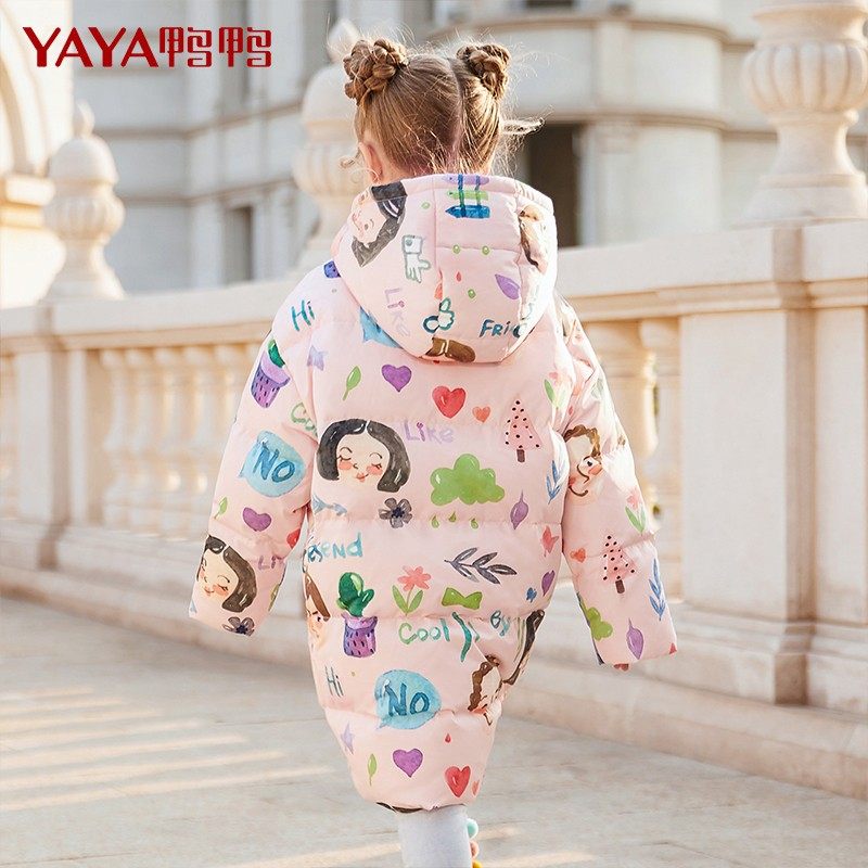 鸭鸭 女童中长款过膝羽绒服 天猫优惠券折后￥199包邮（￥359-160）110~160码多色可选