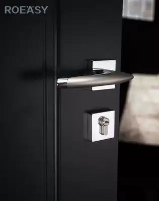 Roeasy Nordic indoor wooden door lock Universal household handle lock Door lock Room door Bedroom door lock Mute