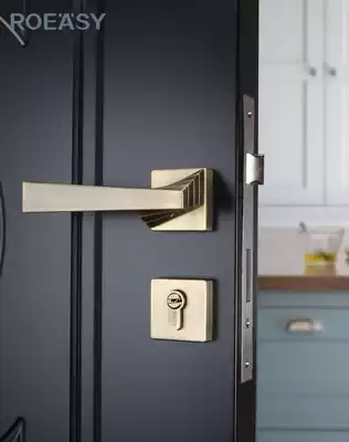 Rongyi European door lock indoor bedroom door bedroom door lock household wooden door universal solid wood door lock door lock