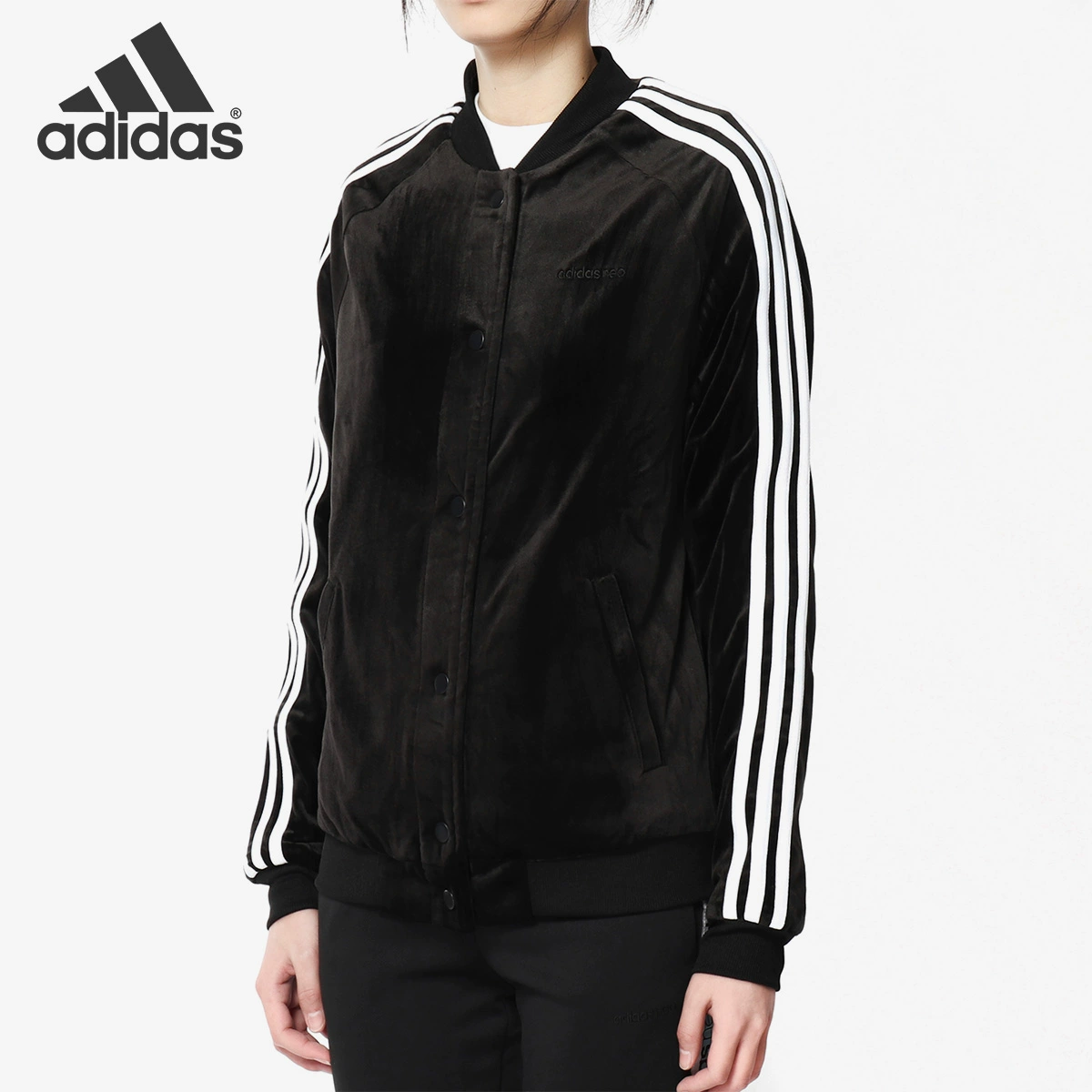 Adidas / Adidas Authentic 2019 mùa xuân và mùa thu áo khoác nữ giản dị áo khoác thể thao DM4156 - Áo khoác thể thao / áo khoác