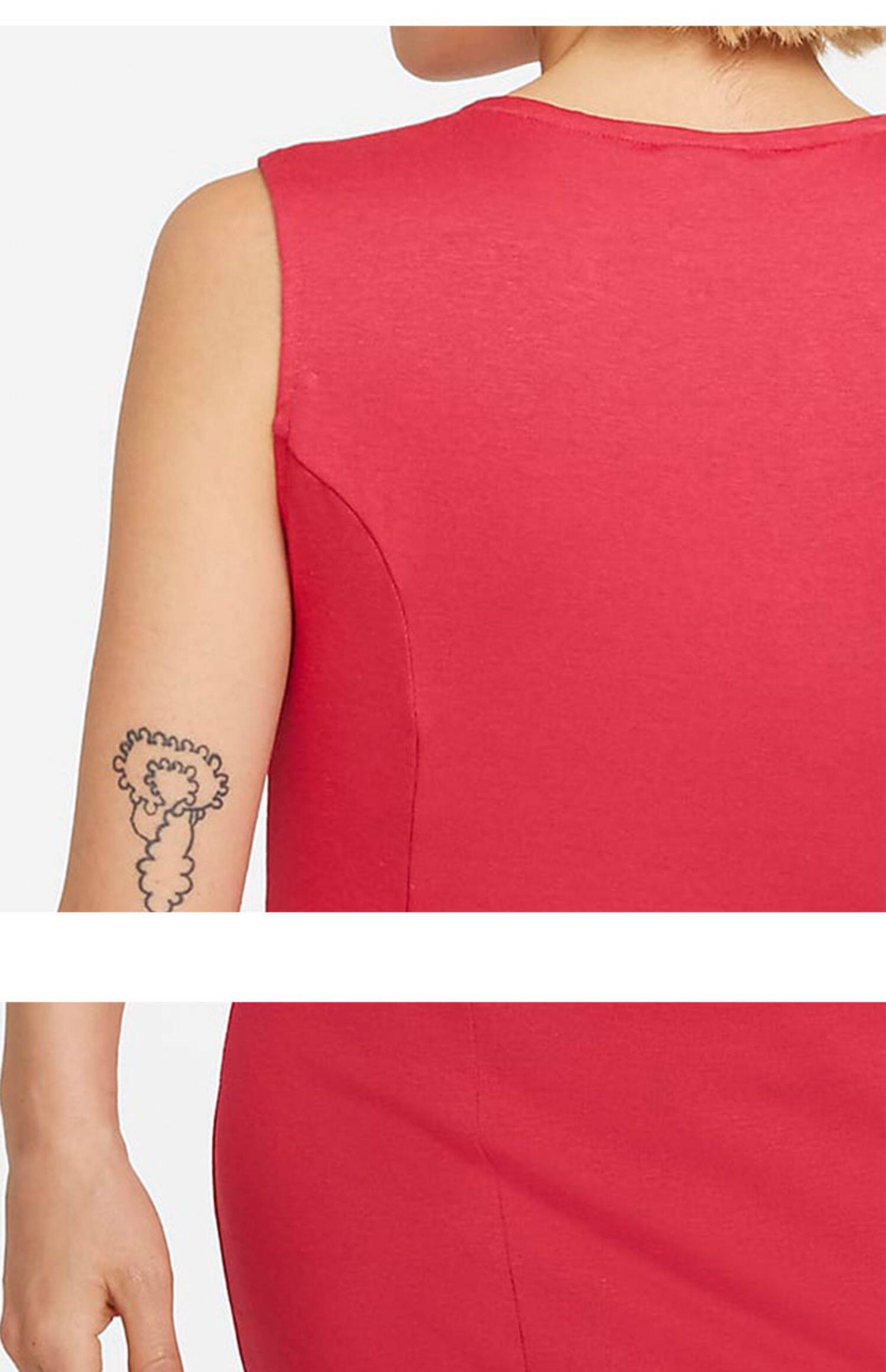 Nike, спортивное платье с рукавами с круглым воротником для отдыха без рукавов, официальный продукт, облегающий крой      