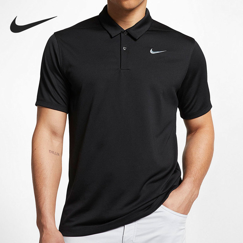 Nike Official Authentic Dri-Fit Men's Golf Short-Sleeved Polo Shirt Aj5480-010 Nike Official Authentic Dri-Fit Men's Golf Short-Sleeved Polo Shirt Aj5480-010