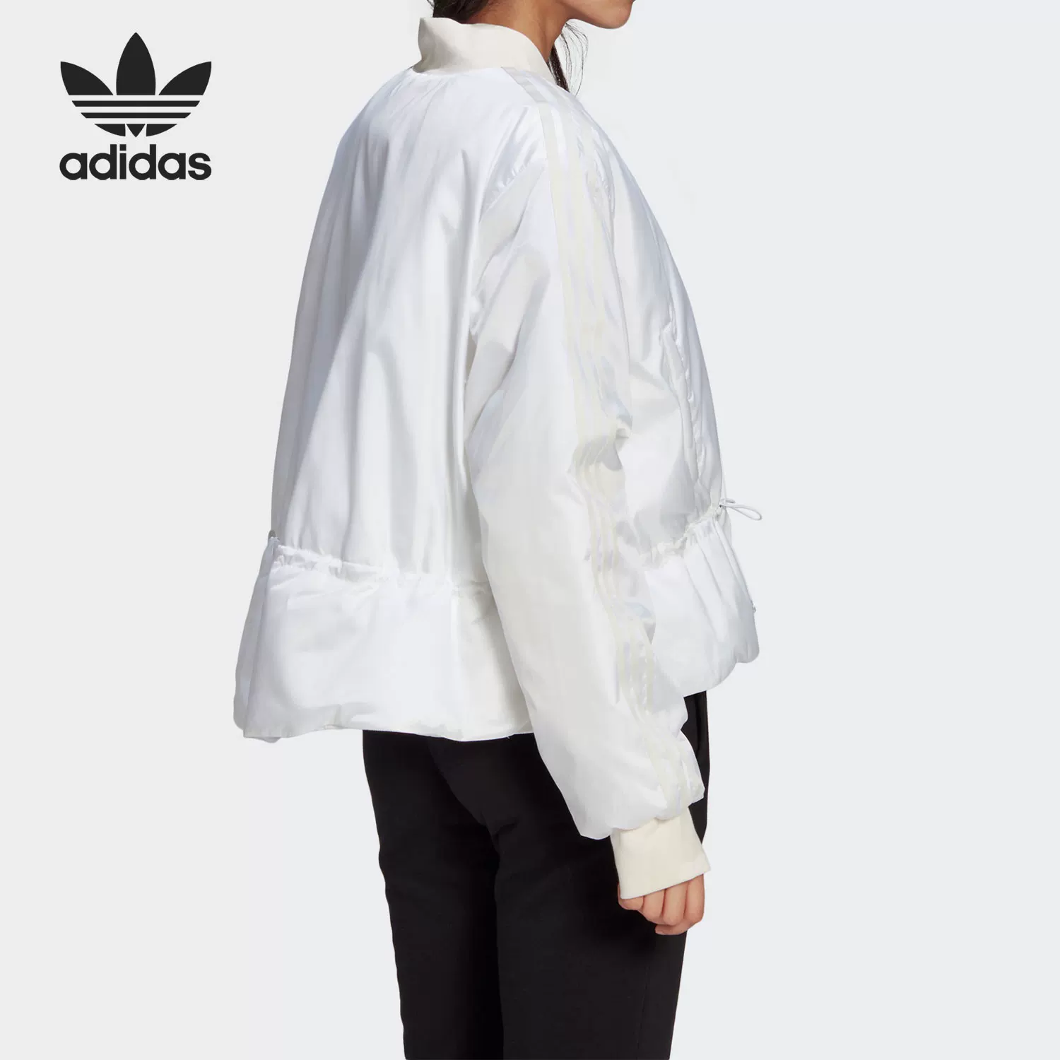 Кожаная куртка Adidas/ Genuine three -leaf grass Jacket Женская спортивная куртка для отдыха Eggplant Jacket GN3082