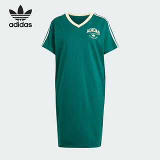 Adidas/阿迪达斯官方正品VRCT DRESS女士运动短袖V领连衣裙IR6042