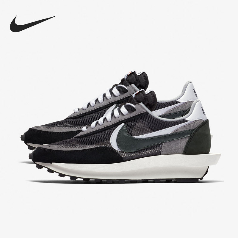 Nike Official Authentic Ldwaffle X Sacai Men's and Women's Sports Running Shoes Bv0073-001